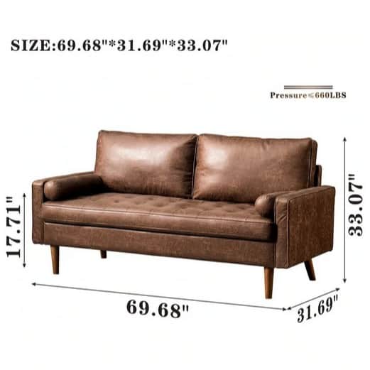 Paddington Leather Arm Sofa - bottom_view