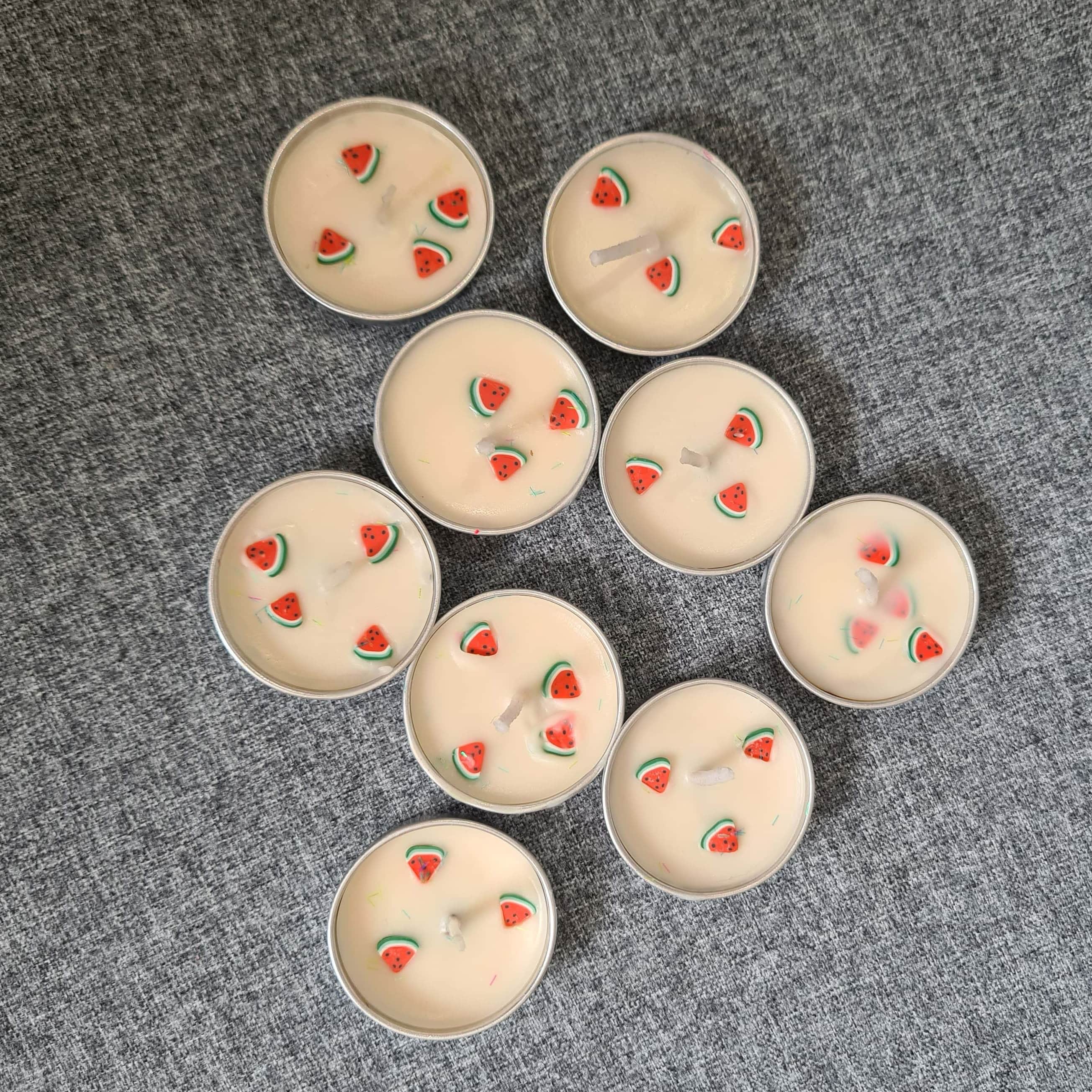 Home Decor Watermelon Candles | Set of 8 | - rear_view