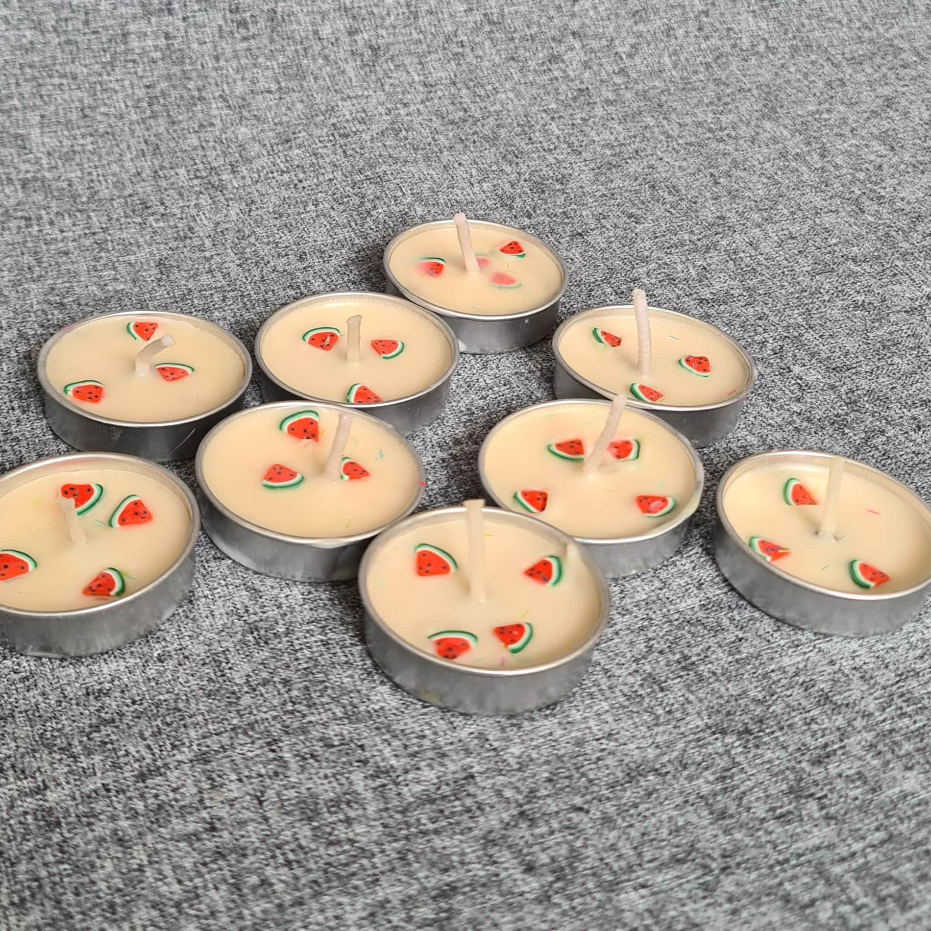 Home Decor Watermelon Candles | Set of 8 | - right_view