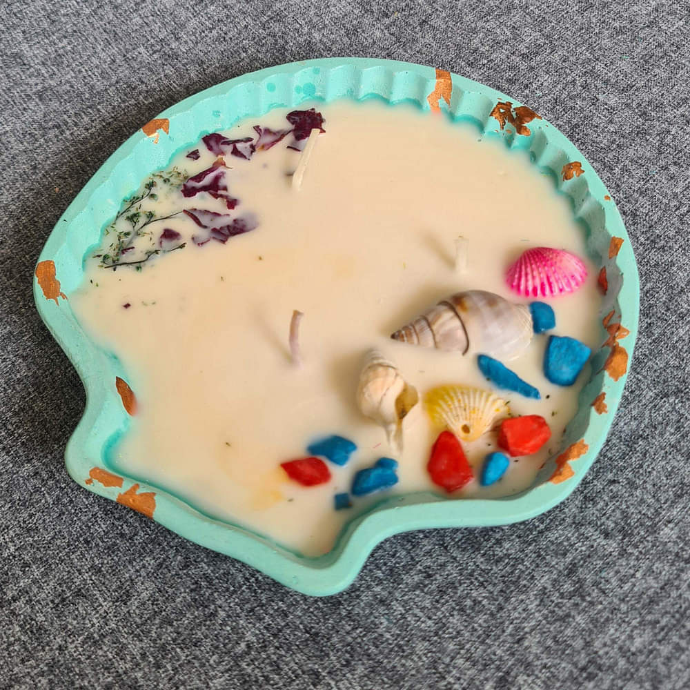 Handmade Shell Tray Candle | SOYA Wax |120GM - photo