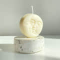 Lunar Moon Face Scented Candle | 85g | White - photo