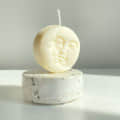 Lunar Moon Face Scented Candle | 85g | White - left_view