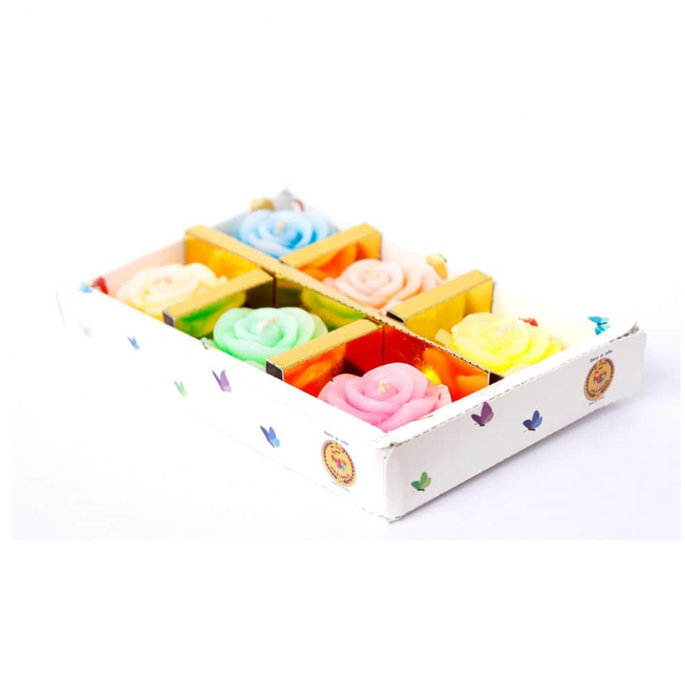 Home Decor Floating Multicolor Candles | Set of 6 | - photo