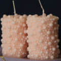 Handmade Scented Soya Wax Bubble Pillar Candle | - front_view