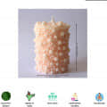 Handmade Scented Soya Wax Bubble Pillar Candle | - left_view