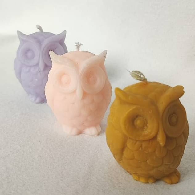 Handmade Scented SOYA Wax Owl Candle | Set of 3 Candle |
