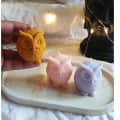 Handmade Scented SOYA Wax Owl Candle | Set of 3 Candle | - rear_view