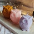 Handmade Scented SOYA Wax Owl Candle | Set of 3 Candle | - left_view
