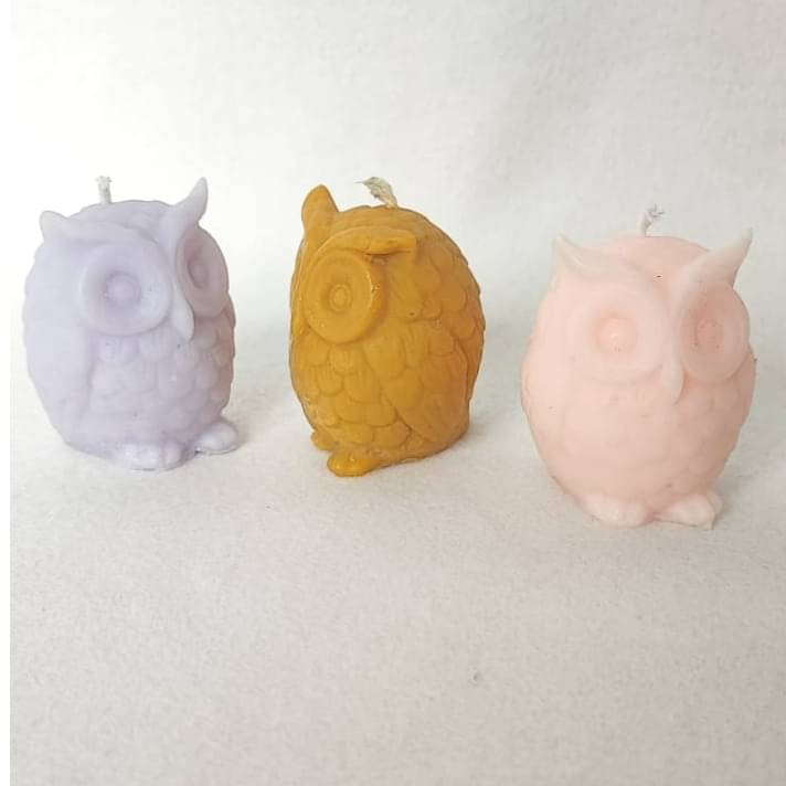 Handmade Scented SOYA Wax Owl Candle | Set of 3 Candle |