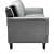 Nara Microfabric 3 Seater Sofa In Grey - front_view