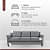 Nara Microfabric 3 Seater Sofa In Grey - right_view