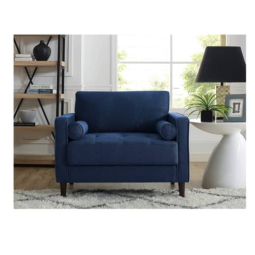Arm Chair With Cushion (Blue)