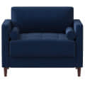 Arm Chair With Cushion (Blue) - front_view
