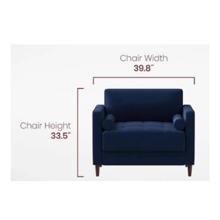 Arm Chair With Cushion (Blue)