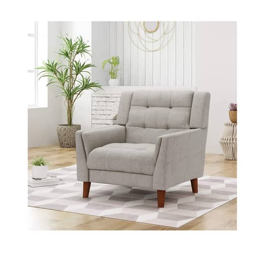 Modern Fabric Arm Chair (Grey)