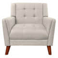 Modern Fabric Arm Chair (Grey) - front_view