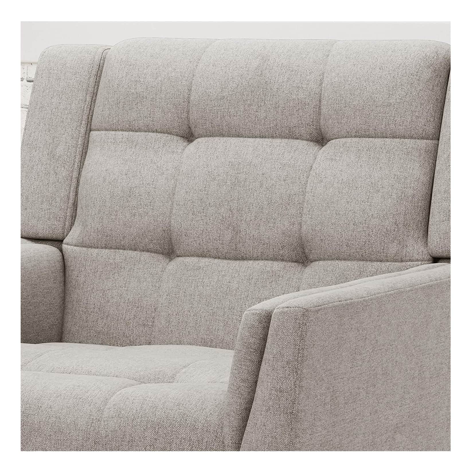 Modern Fabric Arm Chair (Grey) - top_view