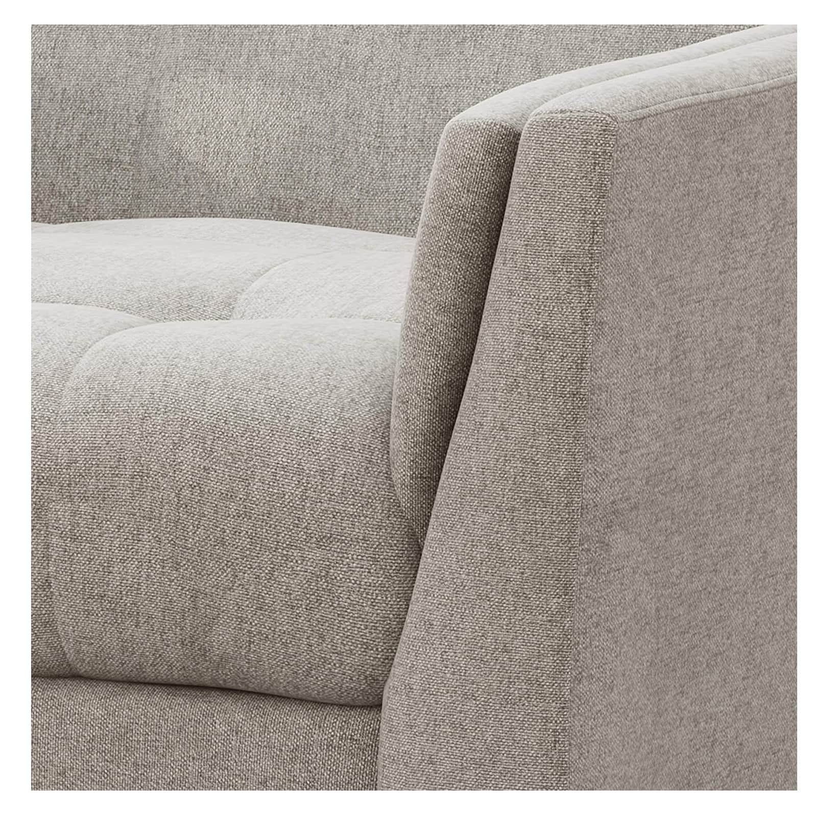 Modern Fabric Arm Chair (Grey) - rear_view