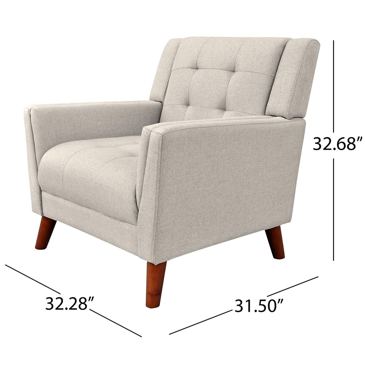 Modern Fabric Arm Chair (Grey)