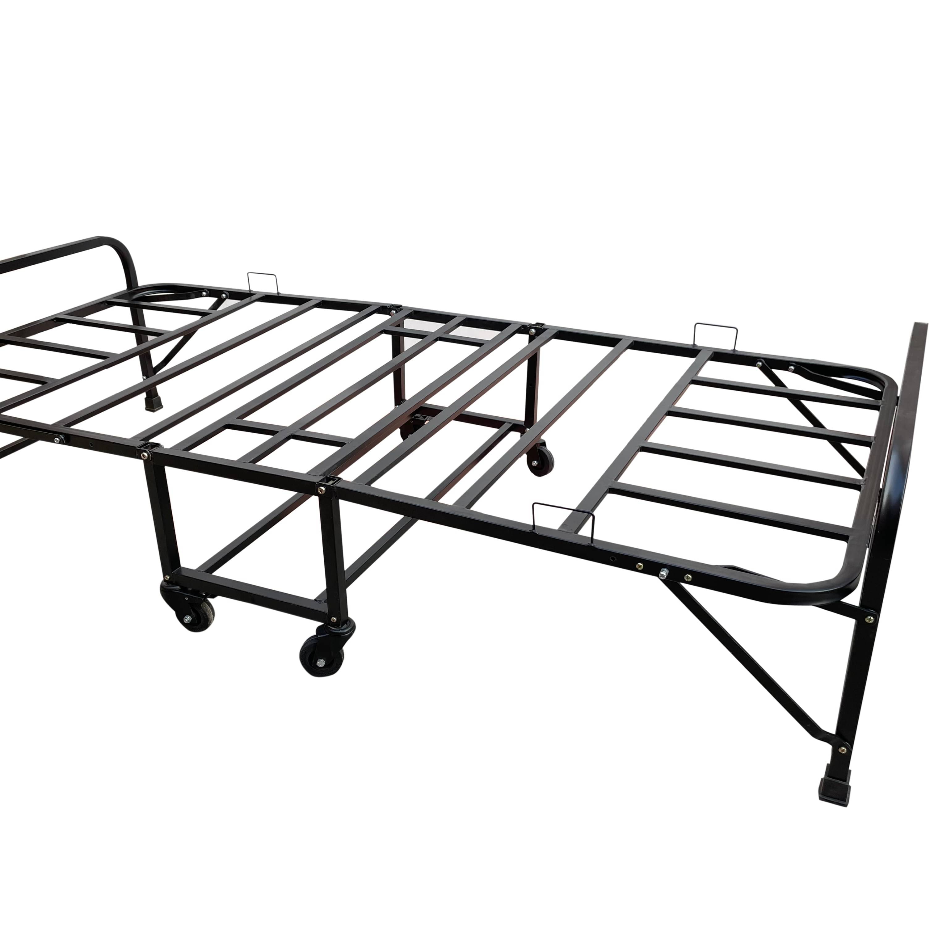 Palmen Morpho Metal Rollaway Single Folding Bed with Mattress