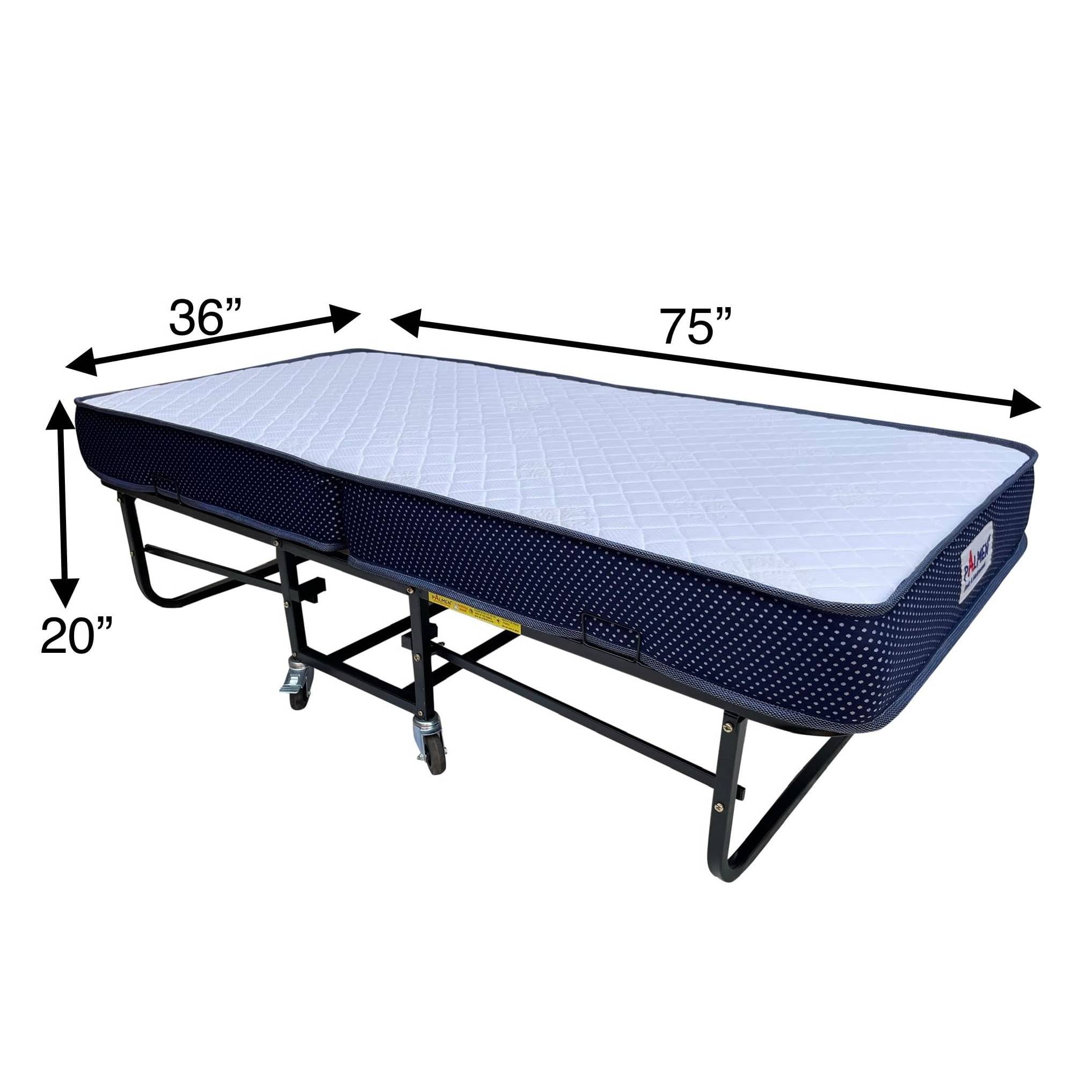 Single Metal Dura Rollaway Folding Bed with Mattress
