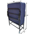 Single Metal Dura Rollaway Folding Bed with Mattress - rear_view