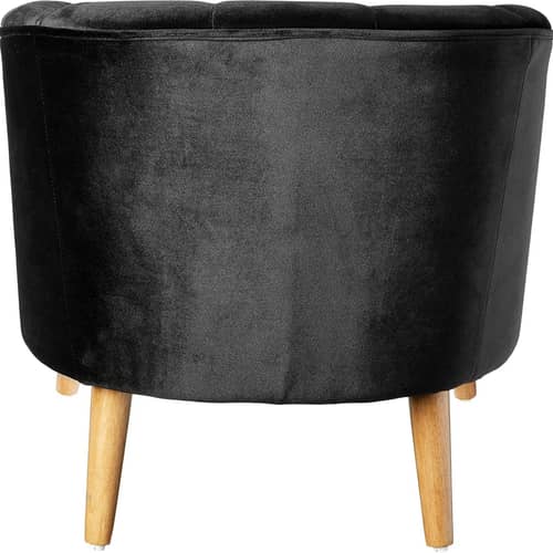 Modern Velvet Club Chair, Black