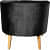 Modern Velvet Club Chair, Black - rear_view