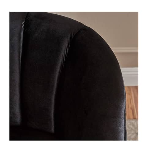 Modern Velvet Club Chair, Black