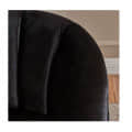 Modern Velvet Club Chair, Black - right_view