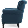 Dark Blue Fabric Tufted Chair - left_view