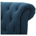 Dark Blue Fabric Tufted Chair - bottom_view