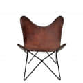 Leather Finish Butterfly Chair - rear_view