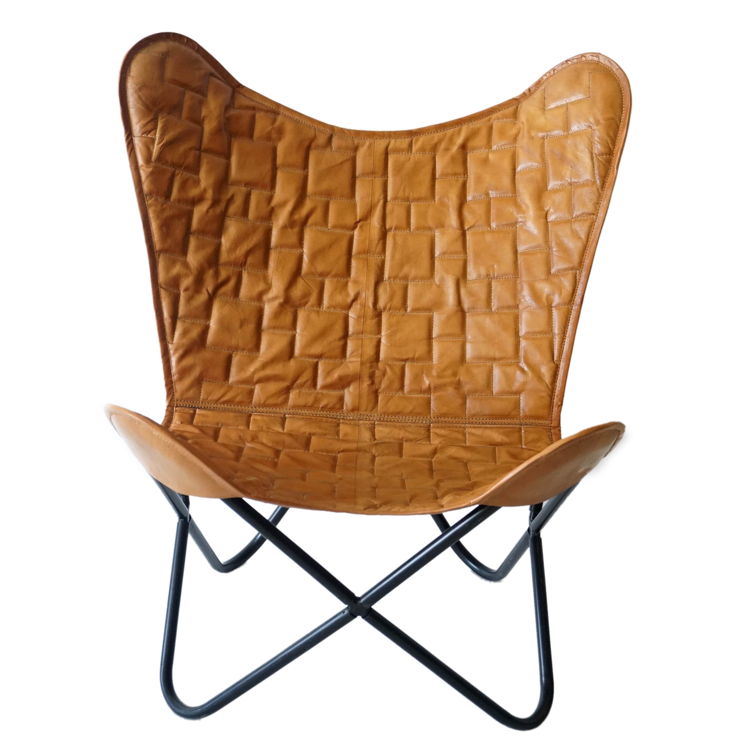 Stylish Butterfly Chair with Iron Stand - rear_view
