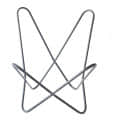 Stylish Leather Butterfly Chair with Iron Stand - bottom_view