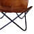 Stylish Butterfly Leather Chair With Iron Stand - top_view