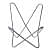 Stylish Butterfly Leather Chair With Iron Stand - bottom_view
