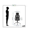 Flaine X Series High Back Mesh Ergonomic Chair with Chrome Base - bottom_view