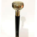 Vintage Solid Brass Victorian Handle Walking Stick - rear_view