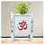 White Wood Polymer Composite Tulsi Planter with Hand painted Multicolor Art work - photo