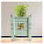 White Wood Polymer Composite Tulsi Planter with Hand painted Pink & Gold  Art work - photo