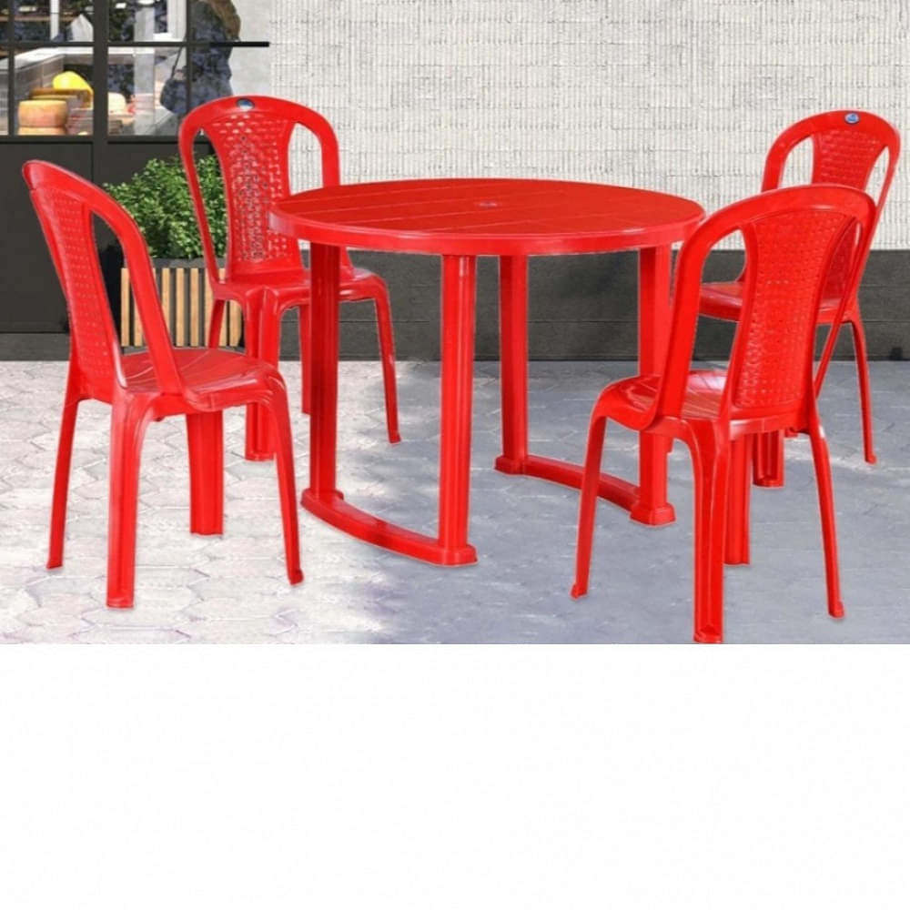 Plastic 4 Seater Dining Set - photo