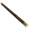 Wooden Hand Carved Sheesham Walking Stick with Brass Work - front_view