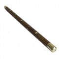 Wooden Hand Carved Sheesham Walking Stick with Brass Work - rear_view