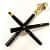 Antique 3 fold Designer Brass Dinosaur Style Wooden Folding Black Walking Stick Vintage - front_view