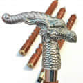 Victorian Metal Dragon Handle Walking Stick - photo