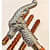 Victorian Metal Dragon Handle Walking Stick - top_view