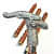 Victorian Metal Dragon Handle Walking Stick - rear_view
