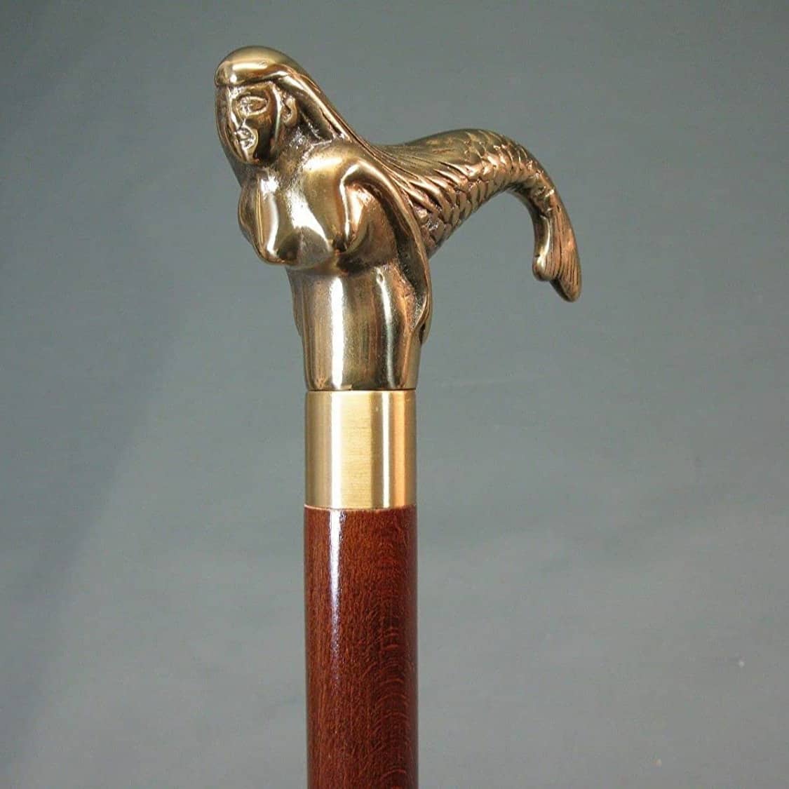 Antique Walking Stick /Cane Victorian Design Brass Handle Walking Stick