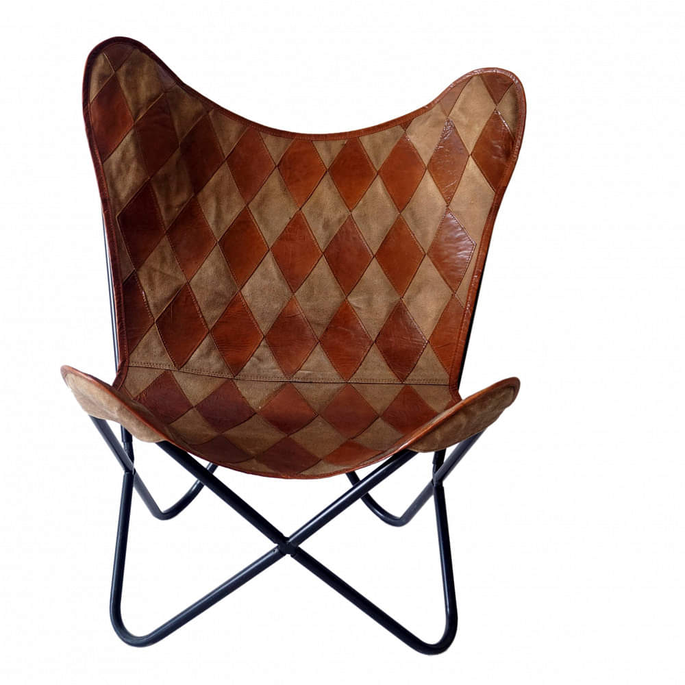Stylish Butterfly Chair with Iron Stand - photo